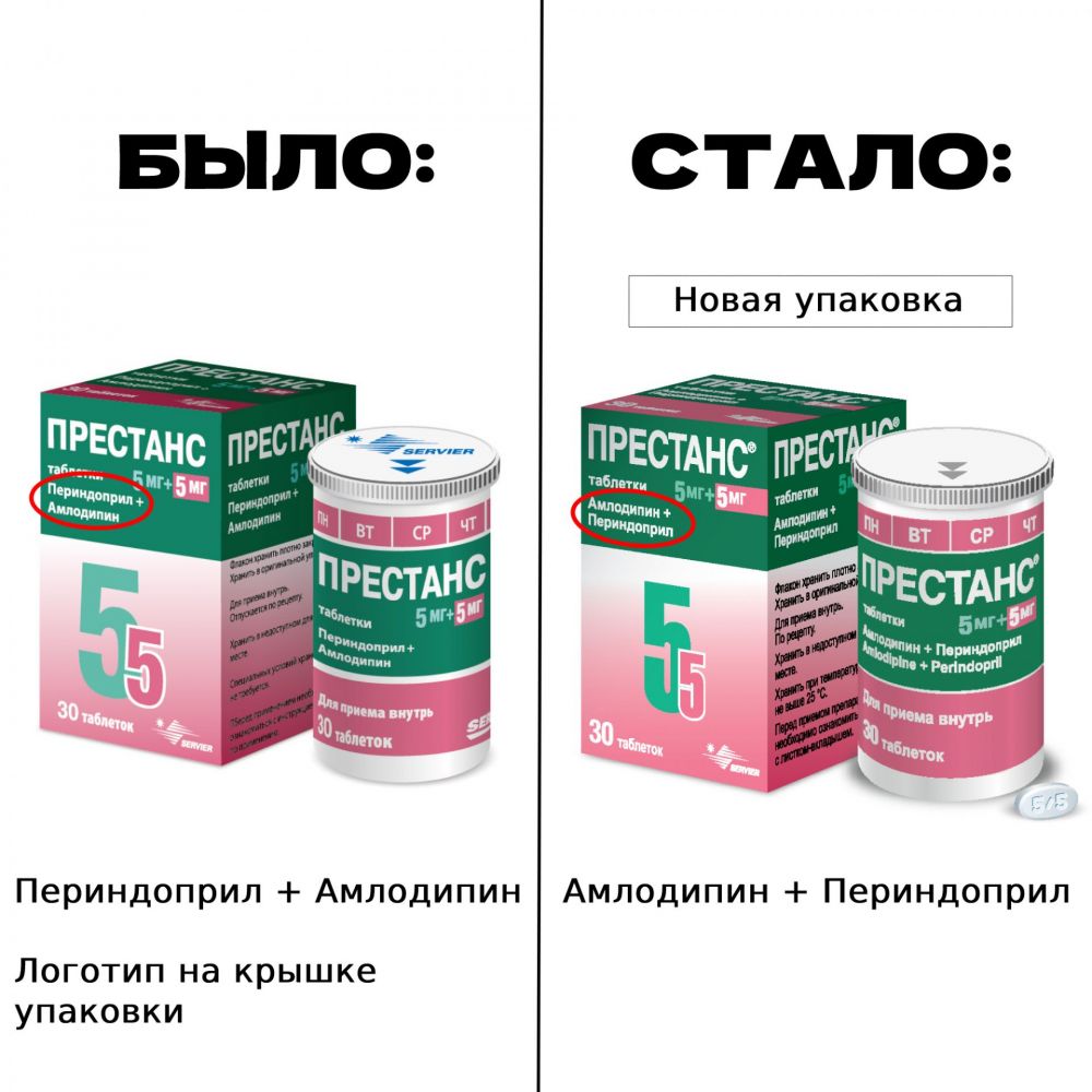 Купить Престанс 5мг+5мг таблетки №30 в Оренбурге по цене от 716.50 руб в  Дешевой аптеке Витаминка